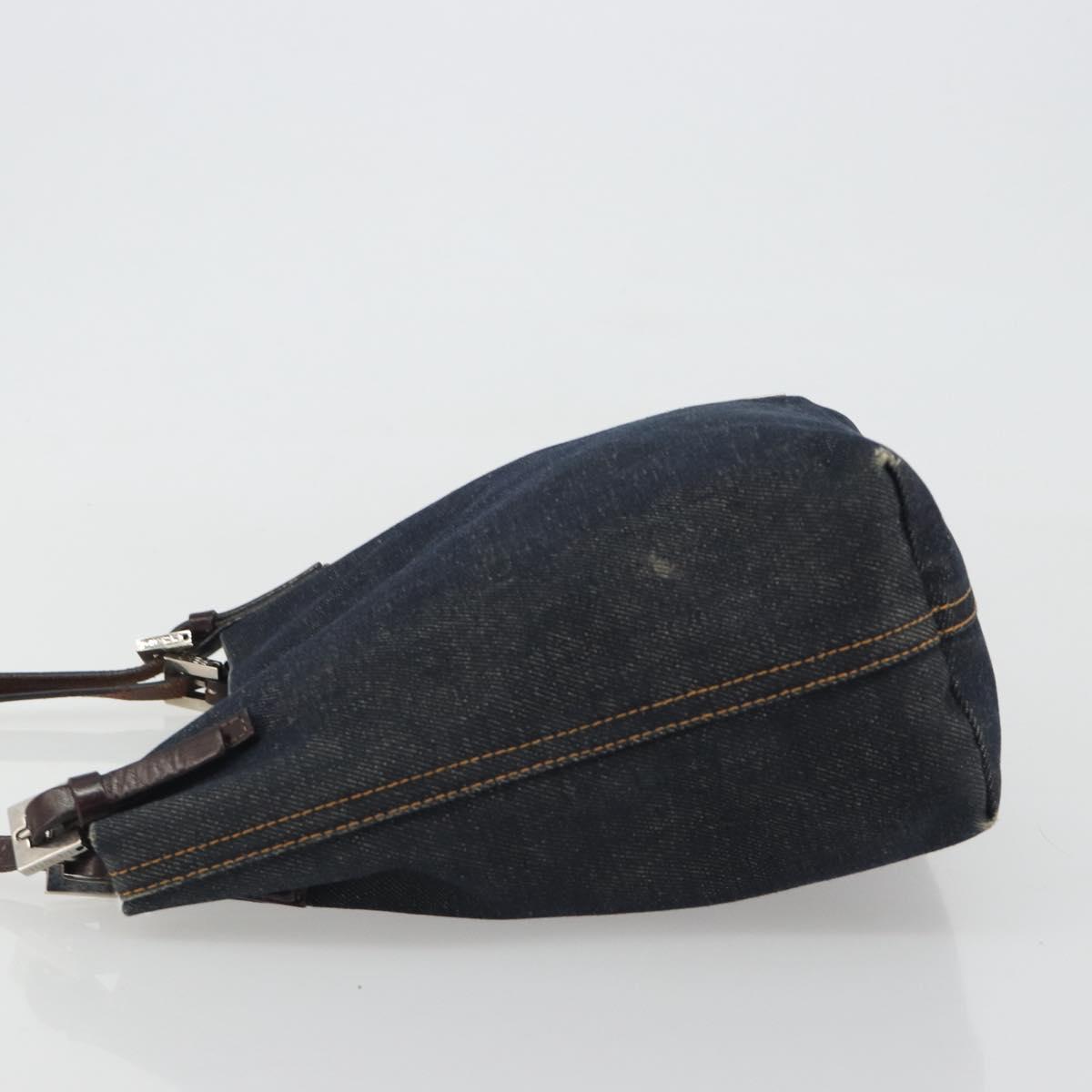 FENDI Tote Bag Denim Blue Silver Auth mr2637 - Jerrillo image 4
