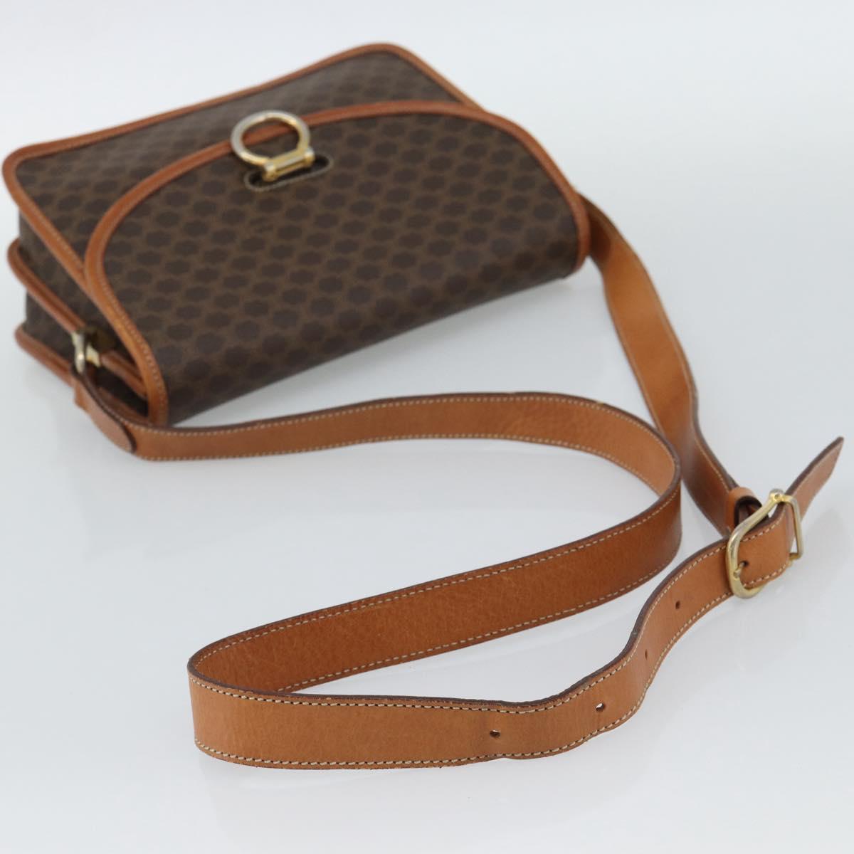 CELINE Macadam Shoulder Bag PVC Leather Brown Gold Auth mr2647 - Jerrillo image 7