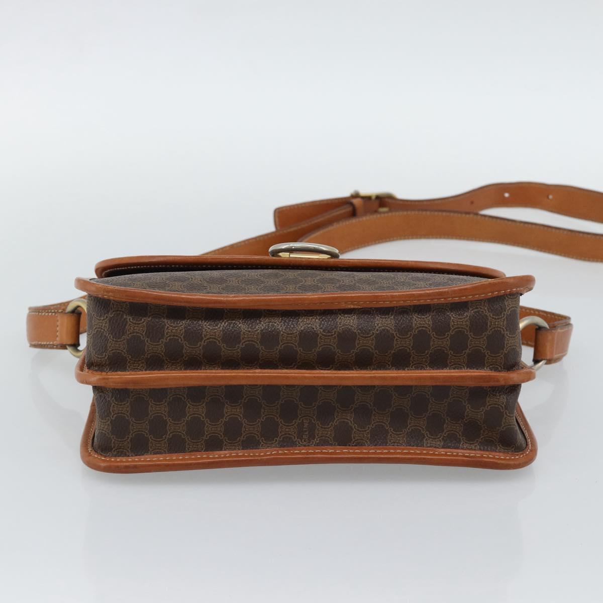 CELINE Macadam Shoulder Bag PVC Leather Brown Gold Auth mr2647 - Jerrillo image 5