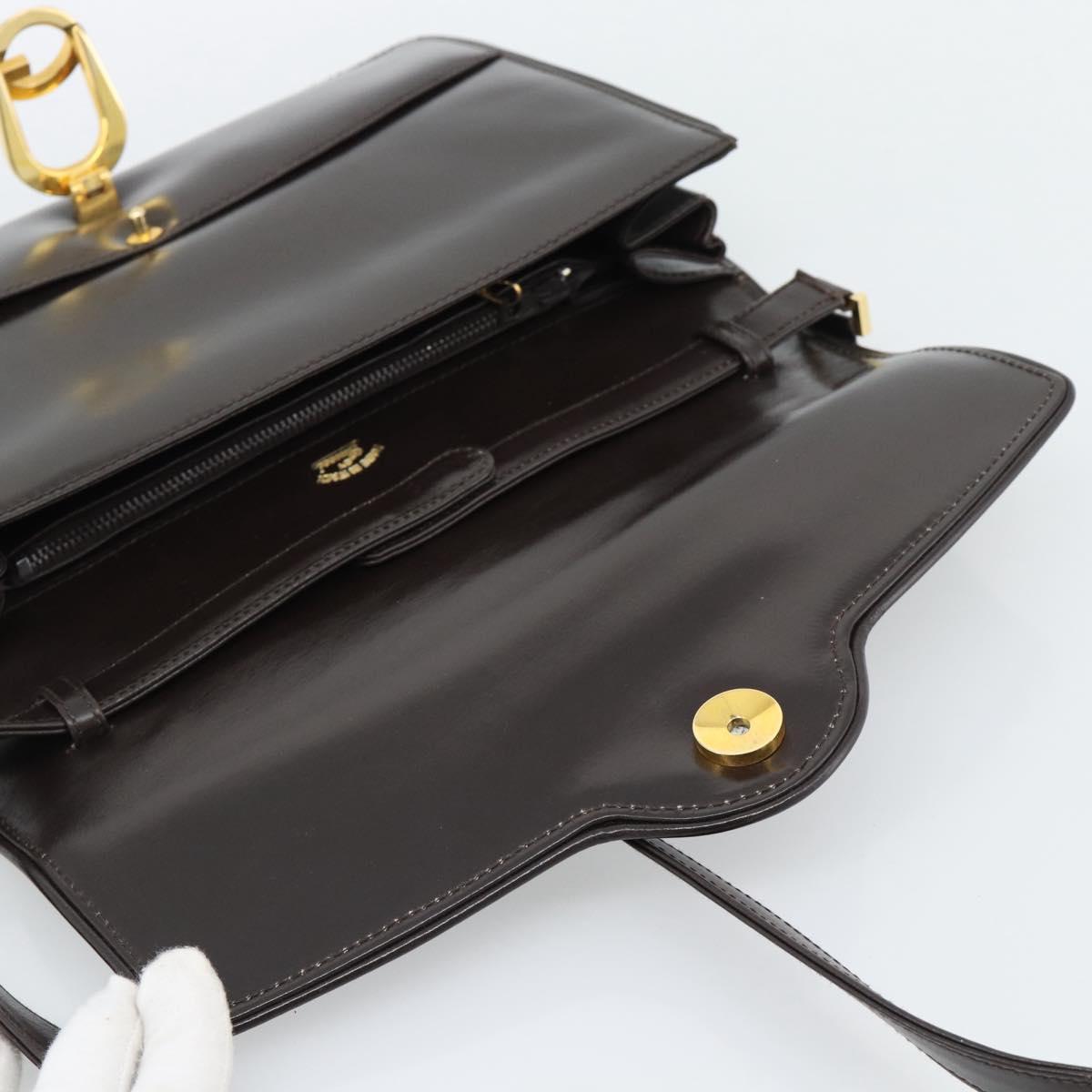 GUCCI Shoulder Bag Leather Brown Gold Auth mr2650 - Jerrillo image 10
