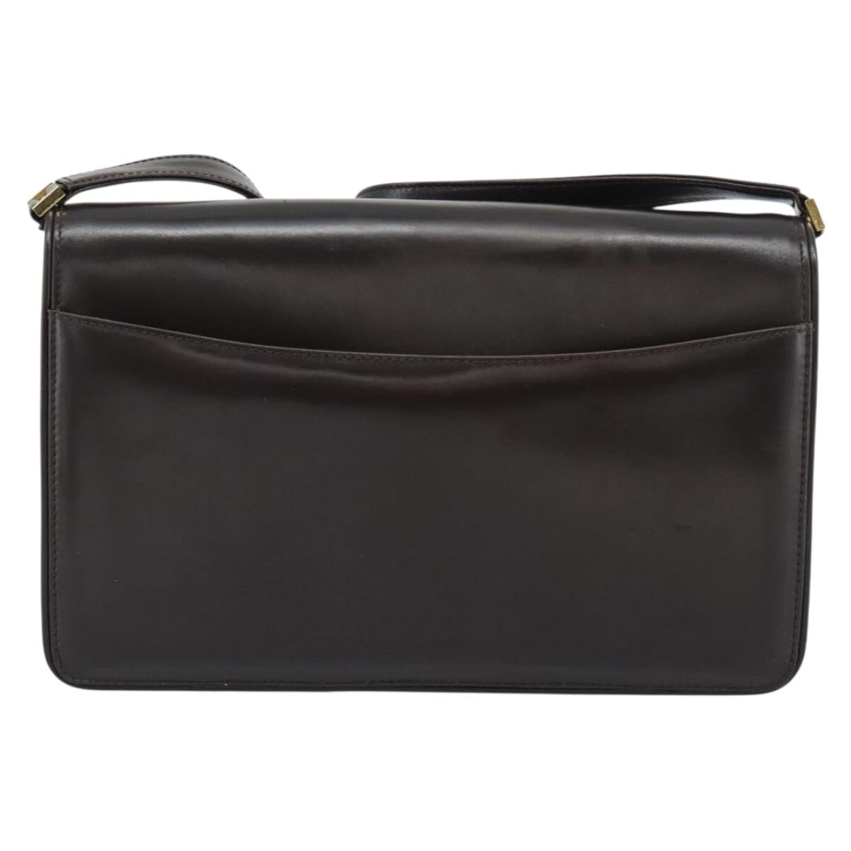 GUCCI Shoulder Bag Leather Brown Gold Auth mr2650 - Jerrillo image 2