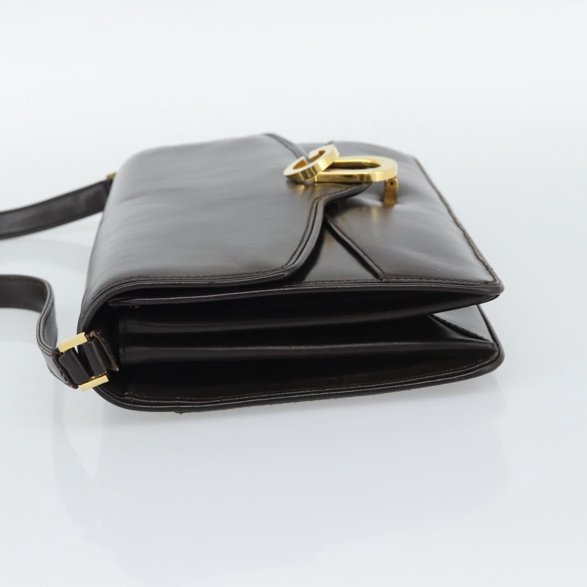 GUCCI Shoulder Bag Leather Brown Gold Auth mr2650 - Jerrillo image 3