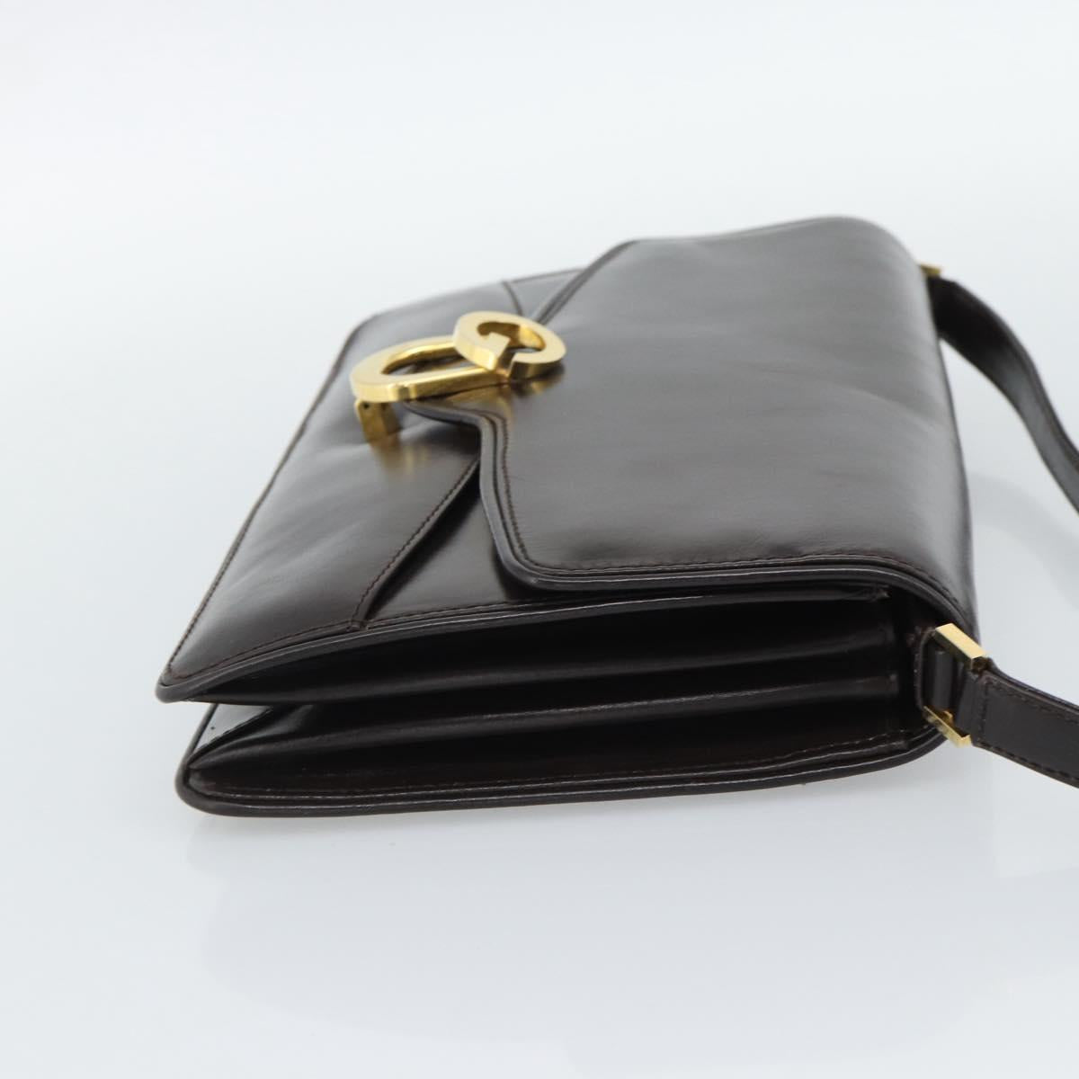 GUCCI Shoulder Bag Leather Brown Gold Auth mr2650 - Jerrillo image 4