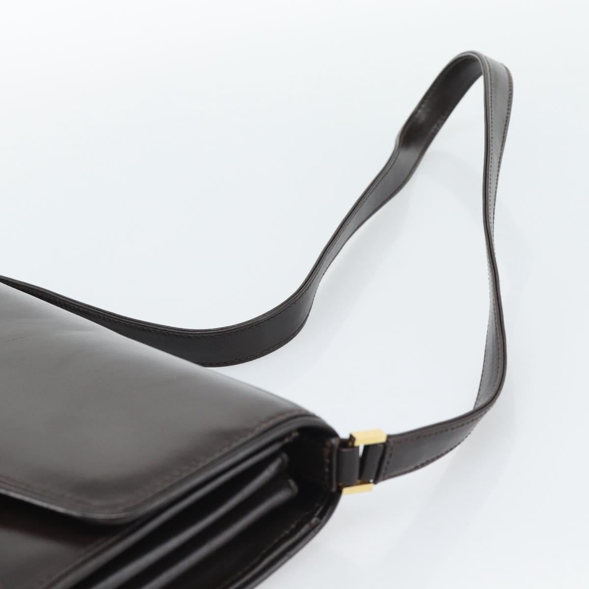 GUCCI Shoulder Bag Leather Brown Gold Auth mr2650 - Jerrillo image 8