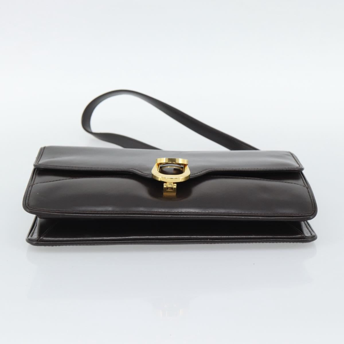 GUCCI Shoulder Bag Leather Brown Gold Auth mr2650 - Jerrillo image 5