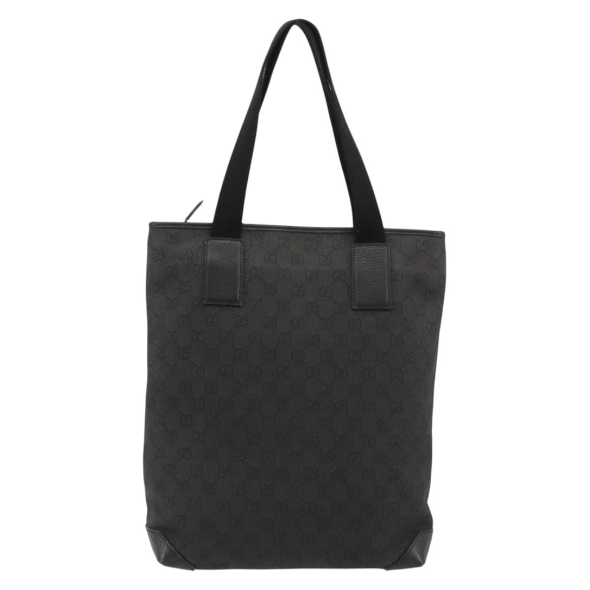 GUCCI GG Canvas Tote Bag Denim Black Silver 180450 Auth mr2658 - Jerrillo image 2