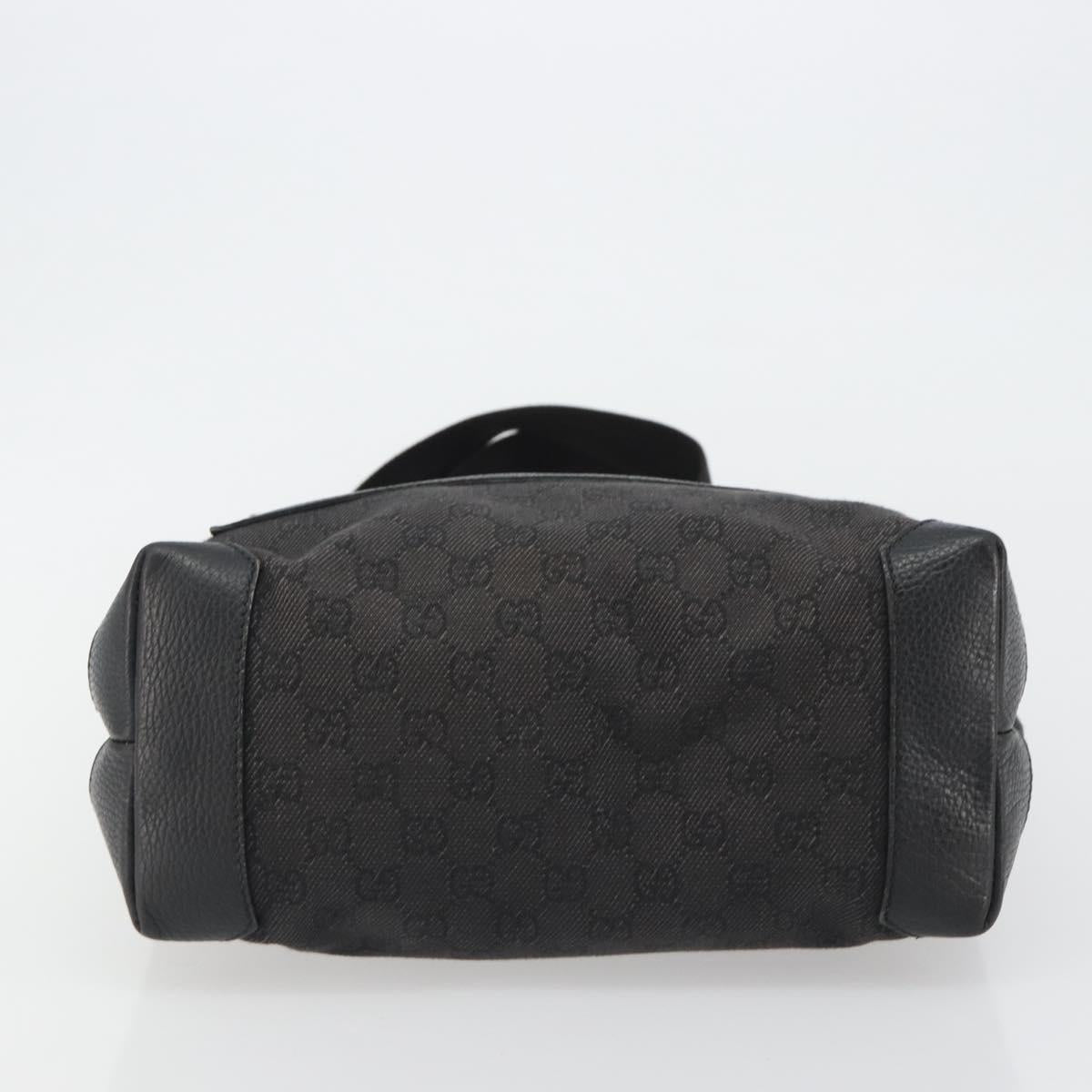 GUCCI GG Canvas Tote Bag Denim Black Silver 180450 Auth mr2658 - Jerrillo image 5
