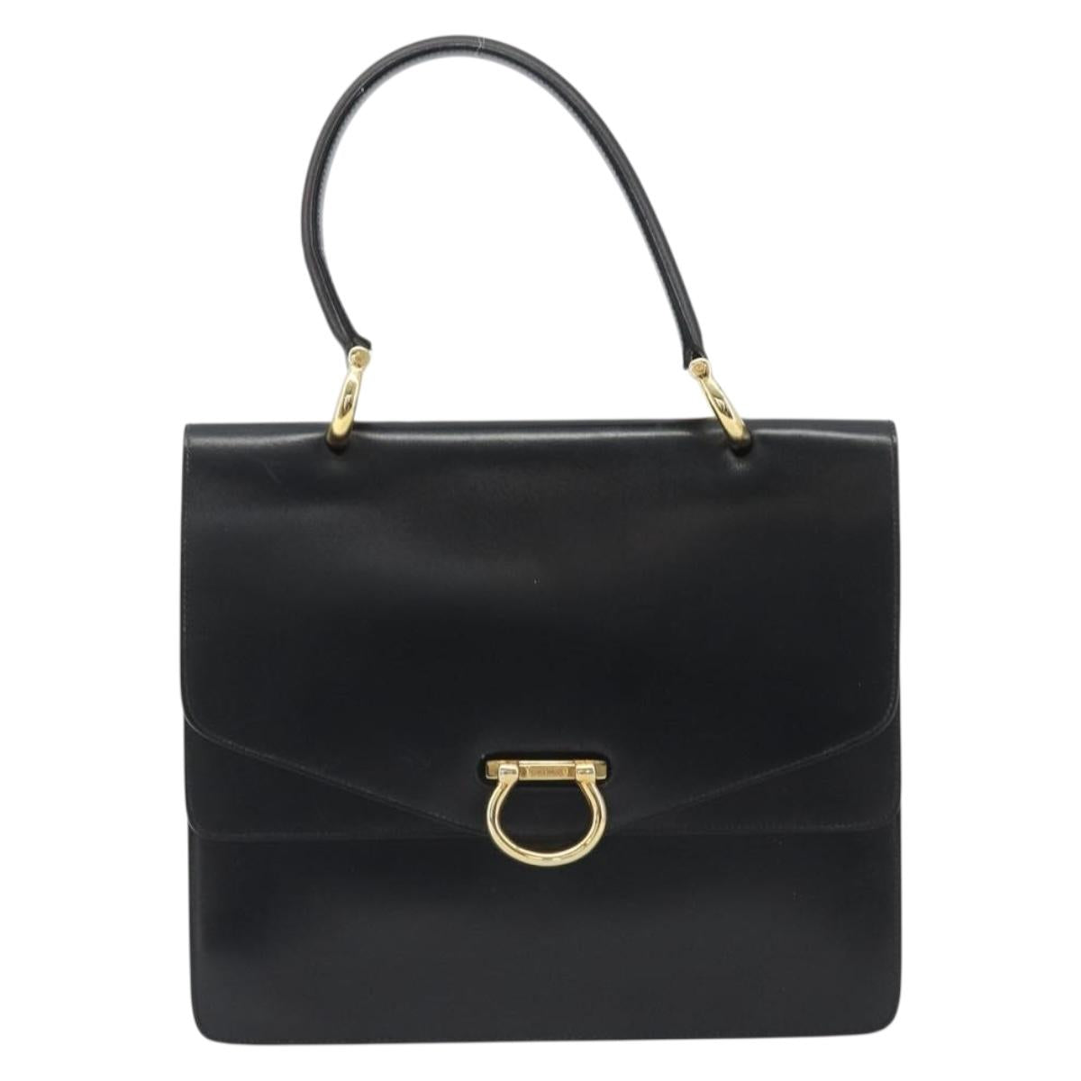 CELINE Hand Bag Leather Black Gold Auth mr2665V - Jerrillo image 2