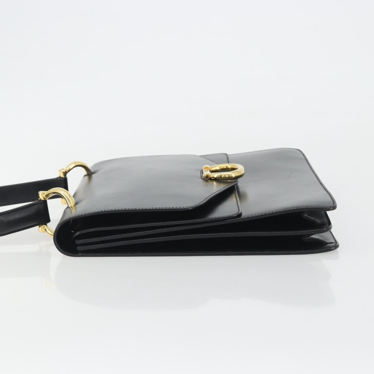 CELINE Hand Bag Leather Black Gold Auth mr2665V - Jerrillo image 5