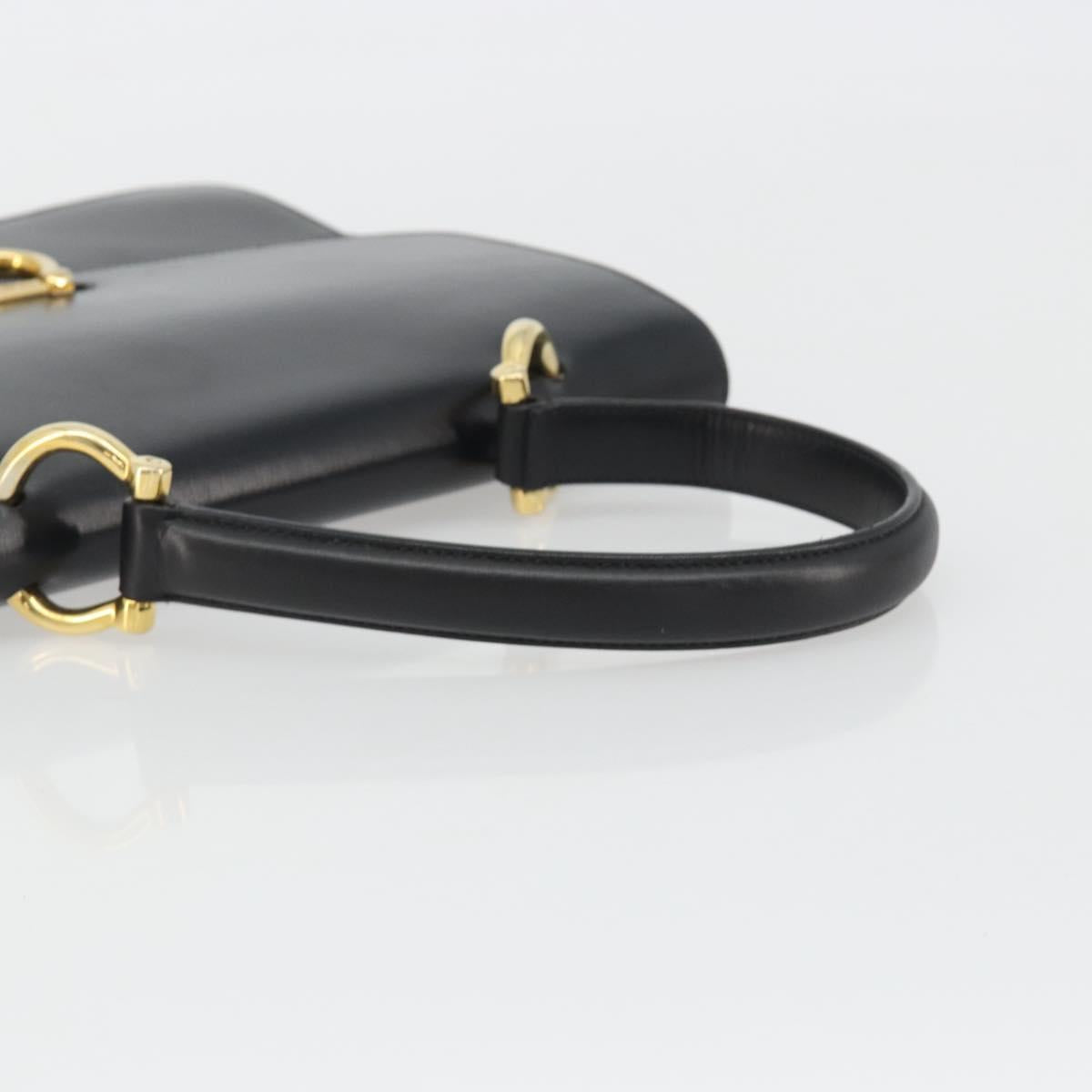 CELINE Hand Bag Leather Black Gold Auth mr2665V - Jerrillo image 7