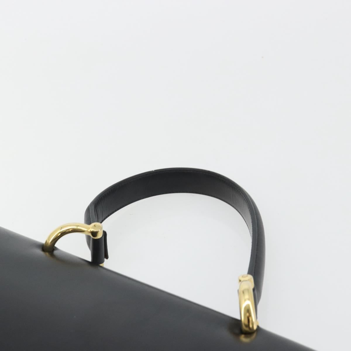 CELINE Hand Bag Leather Black Gold Auth mr2665V - Jerrillo image 8