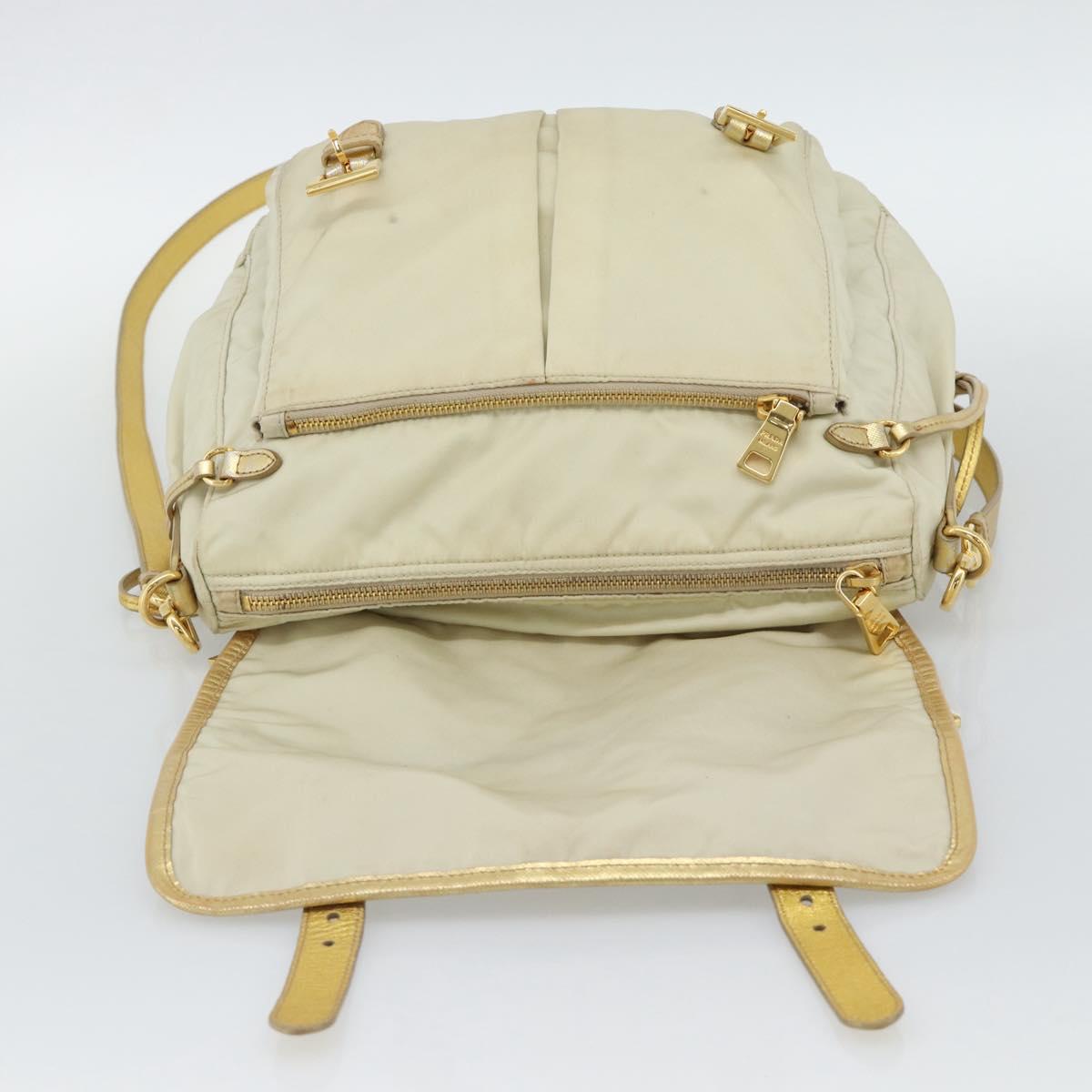 PRADA Shoulder Bag Nylon Gold Auth mr2696 - Jerrillo image 10