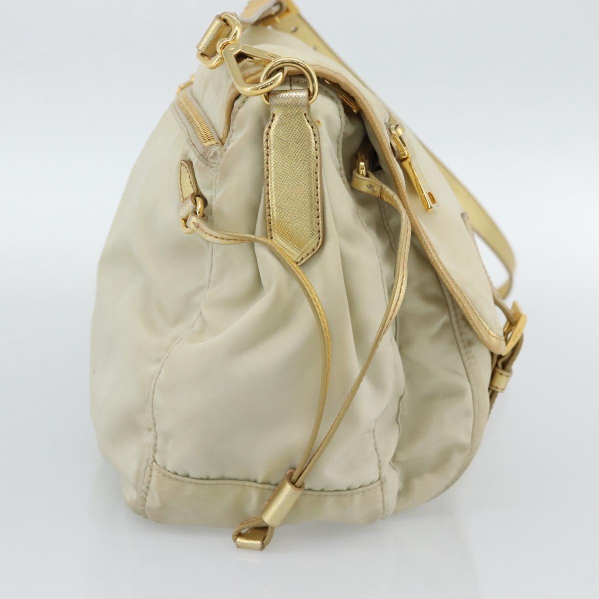 PRADA Shoulder Bag Nylon Gold Auth mr2696 - Jerrillo image 3