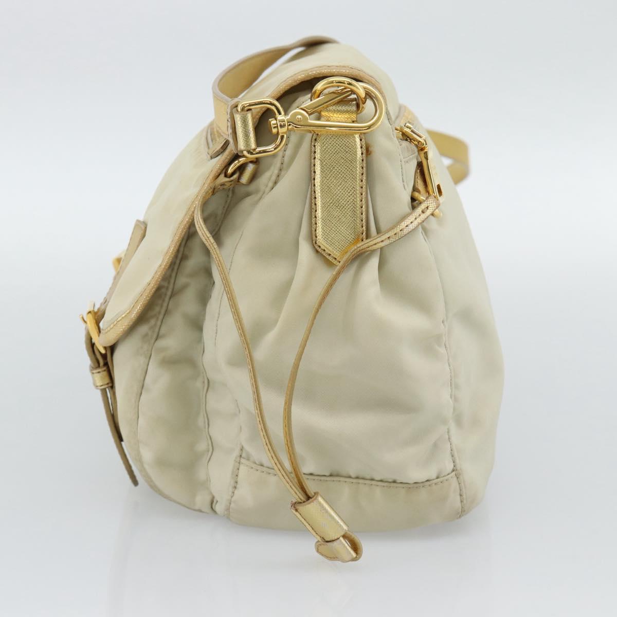PRADA Shoulder Bag Nylon Gold Auth mr2696 - Jerrillo image 4