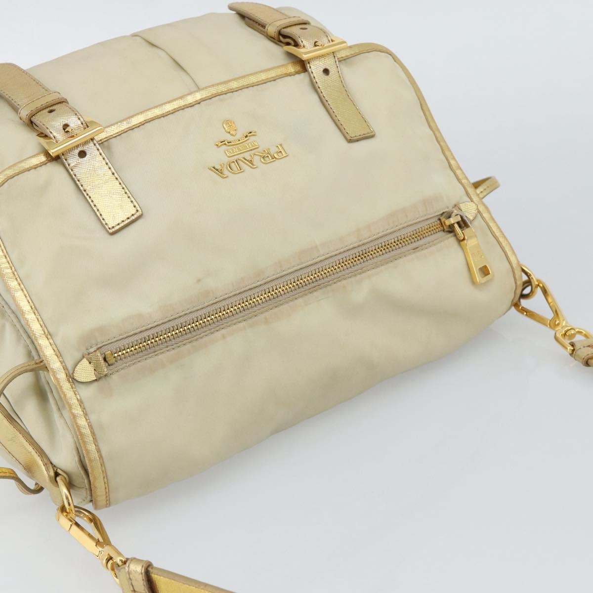 PRADA Shoulder Bag Nylon Gold Auth mr2696 - Jerrillo image 6