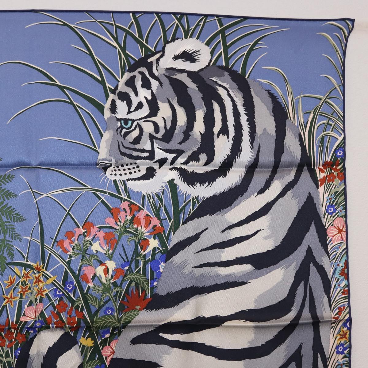 HERMES Carre 70 Scarf "Tiger" Silk Red Auth mr2714M - Jerrillo image 3
