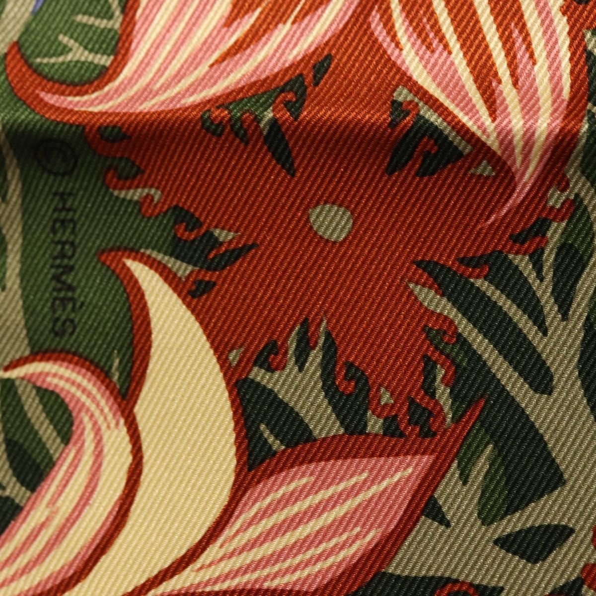 HERMES Carre 70 Scarf "Tiger" Silk Red Auth mr2714M - Jerrillo image 6
