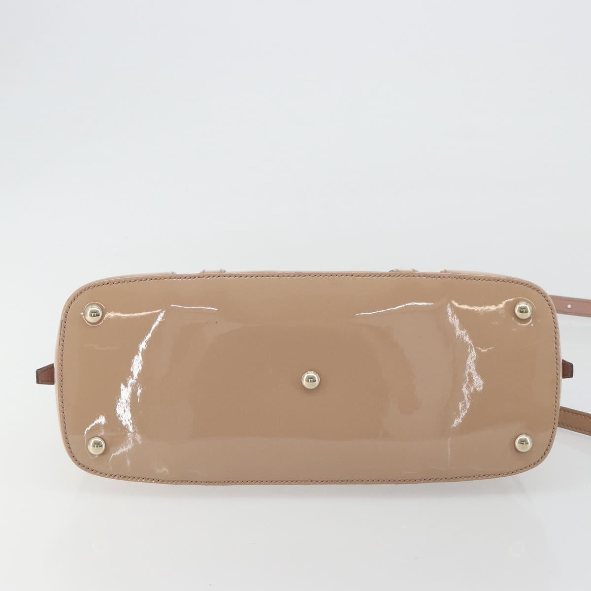 GUCCI Micro GG Canvas Guccissima Bag Patent Leather 2way Pink Beige Auth mr2719 - Jerrillo image 5