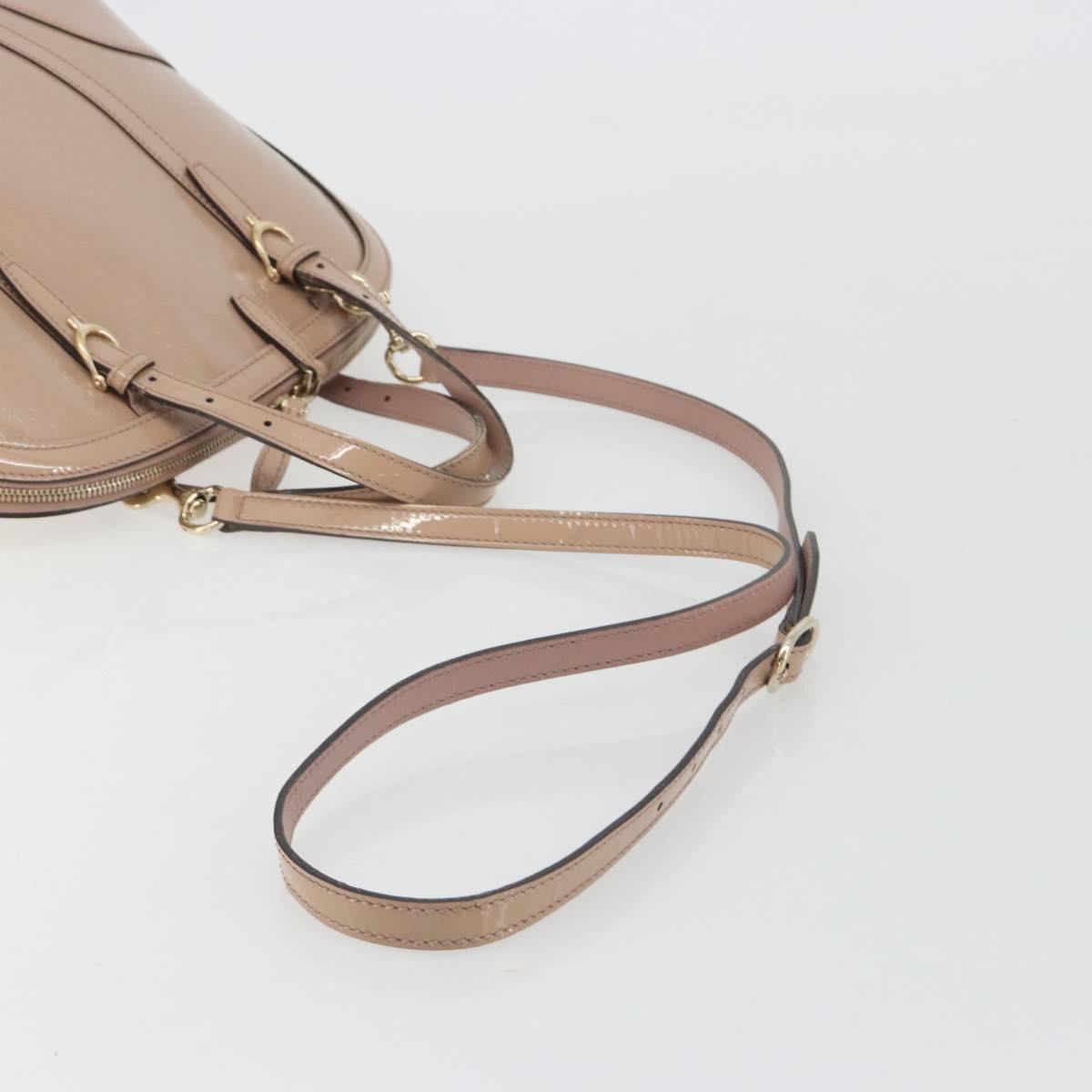 GUCCI Micro GG Canvas Guccissima Bag Patent Leather 2way Pink Beige Auth mr2719 - Jerrillo image 9