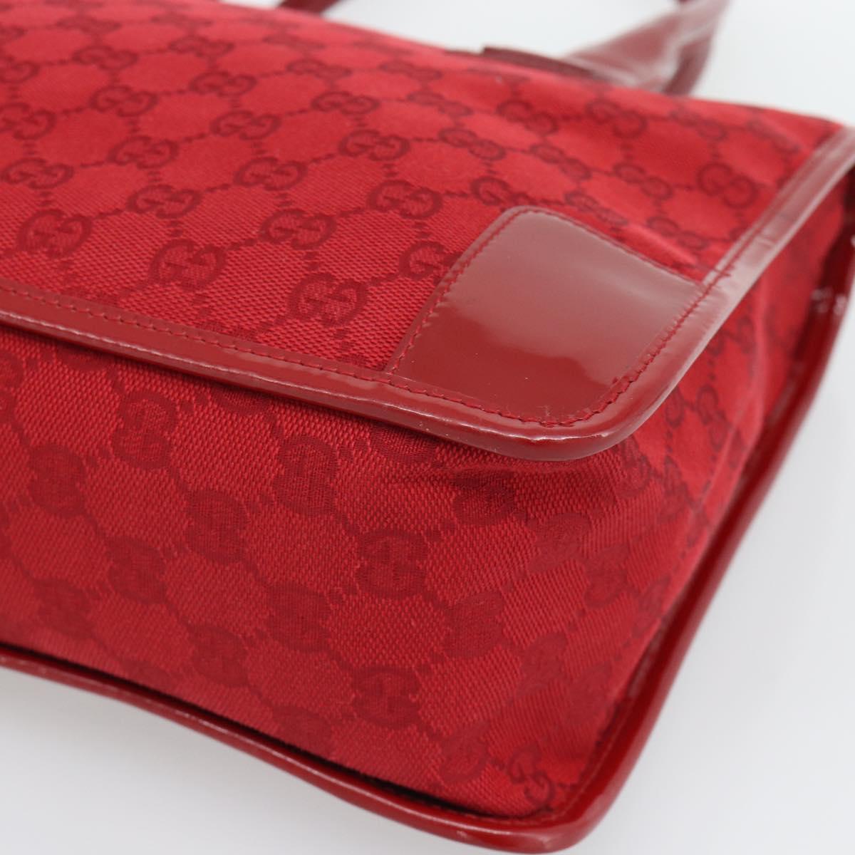 GUCCI GG Canvas Hand Bag Red Gold 000 0855 Auth mr2748 - Jerrillo image 9