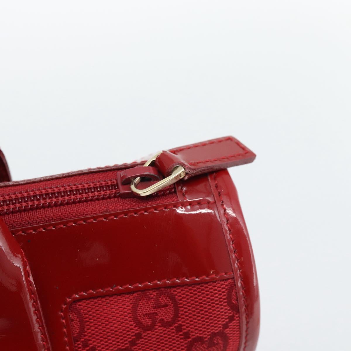 GUCCI GG Canvas Hand Bag Red Gold 000 0855 Auth mr2748 - Jerrillo image 10