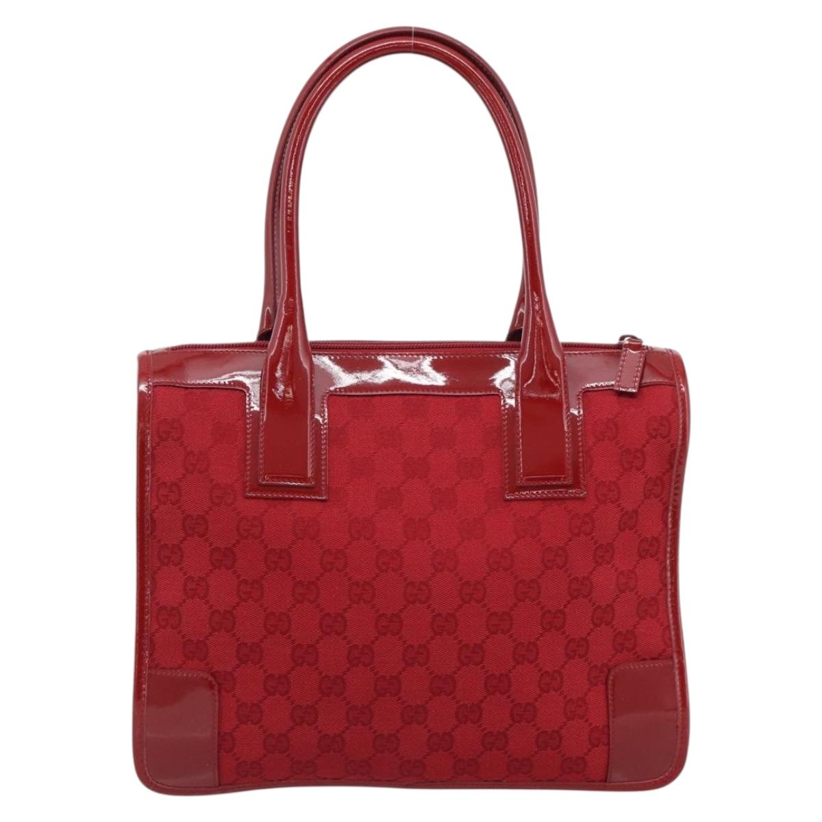 GUCCI GG Canvas Hand Bag Red Gold 000 0855 Auth mr2748 - Jerrillo image 2