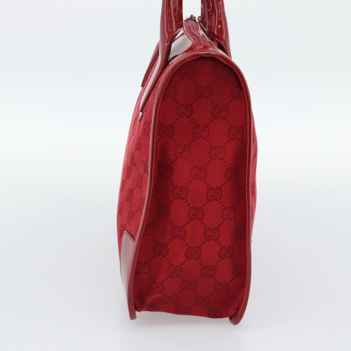 GUCCI GG Canvas Hand Bag Red Gold 000 0855 Auth mr2748 - Jerrillo image 4
