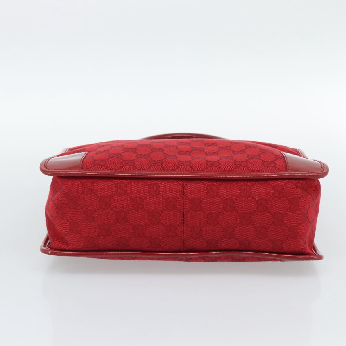 GUCCI GG Canvas Hand Bag Red Gold 000 0855 Auth mr2748 - Jerrillo image 5