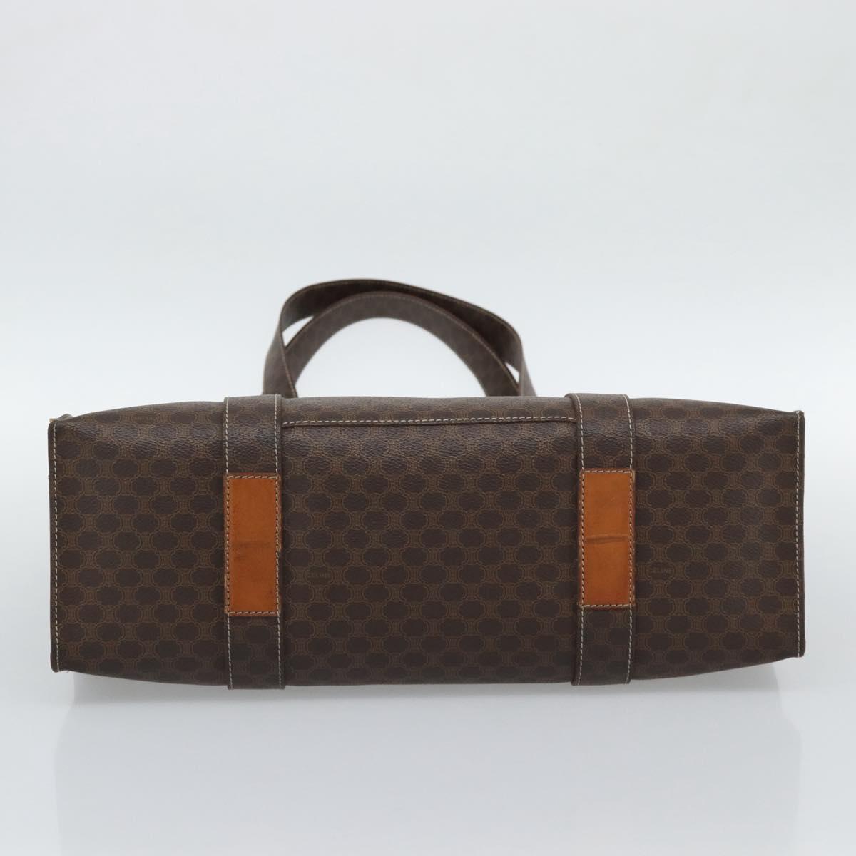 CELINE Macadam Canvas Tote Bag PVC Leather Brown Gold Auth mr2749 - Jerrillo image 5