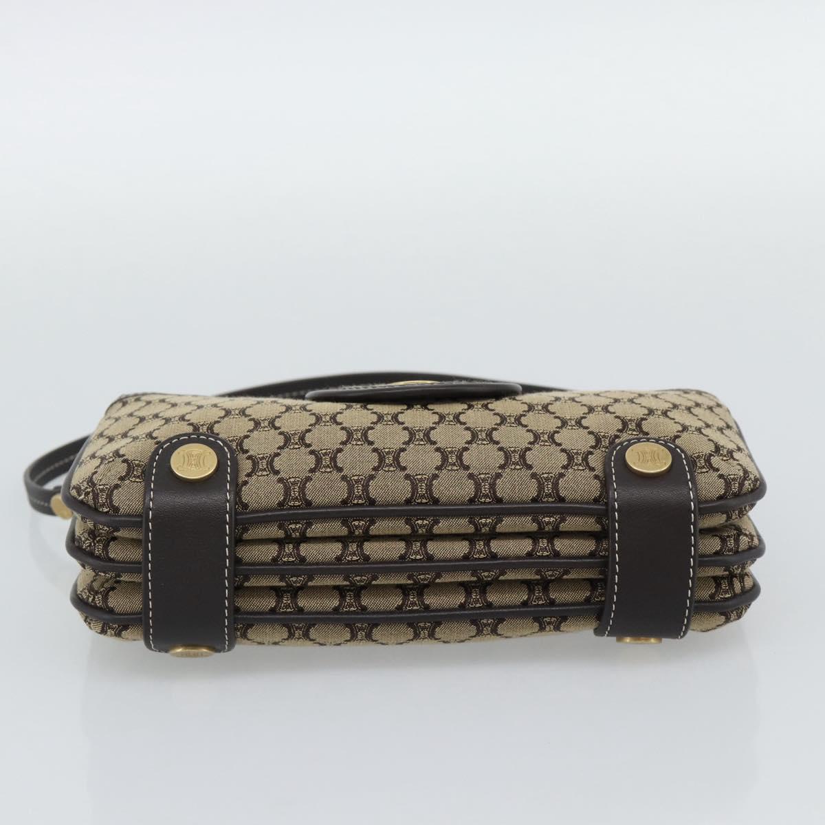 CELINE Macadam Canvas Hand Bag Brown Gold Auth mr2790V - Jerrillo image 5