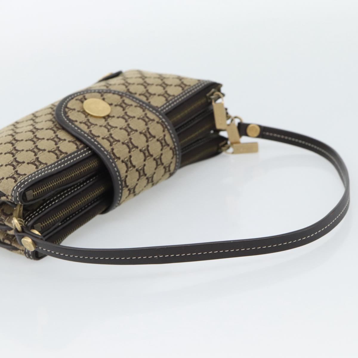 CELINE Macadam Canvas Hand Bag Brown Gold Auth mr2790V - Jerrillo image 8