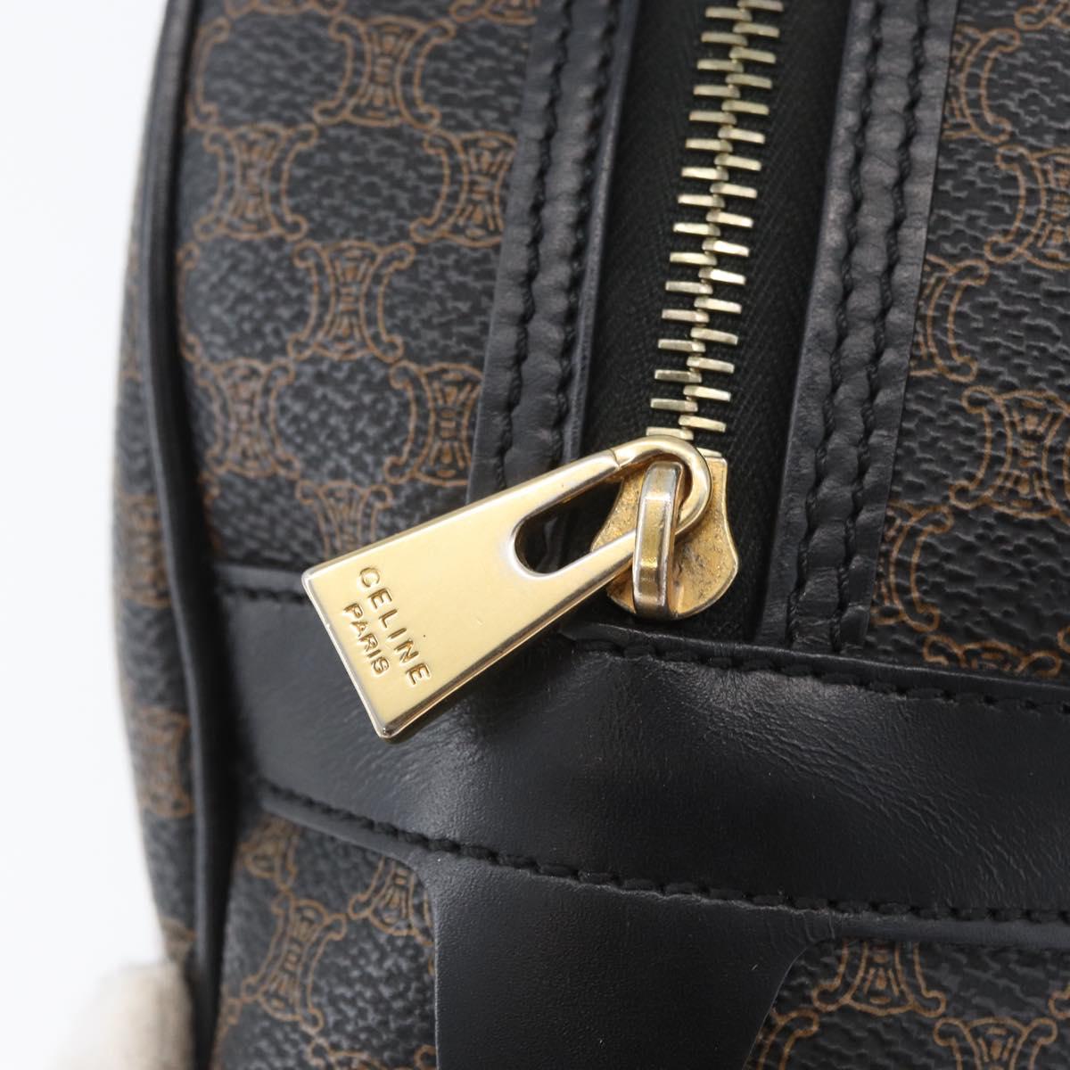 CELINE Macadam Canvas Hand Bag PVC Leather Black Gold Auth SW2171A - Jerrillo image 10
