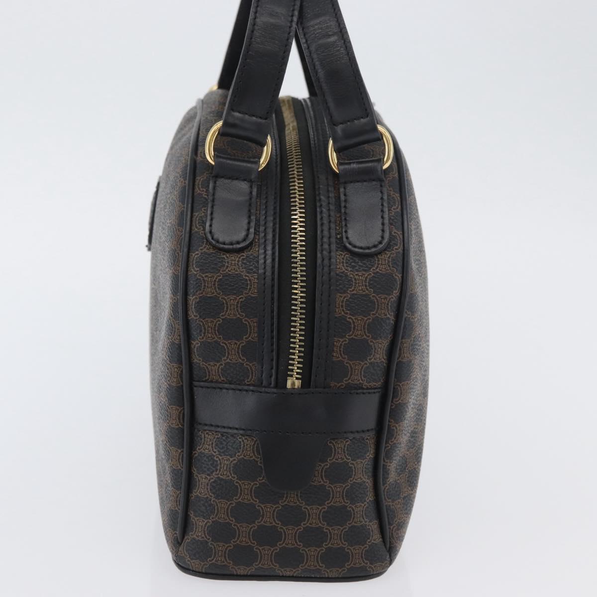 CELINE Macadam Canvas Hand Bag PVC Leather Black Gold Auth SW2171A - Jerrillo image 3