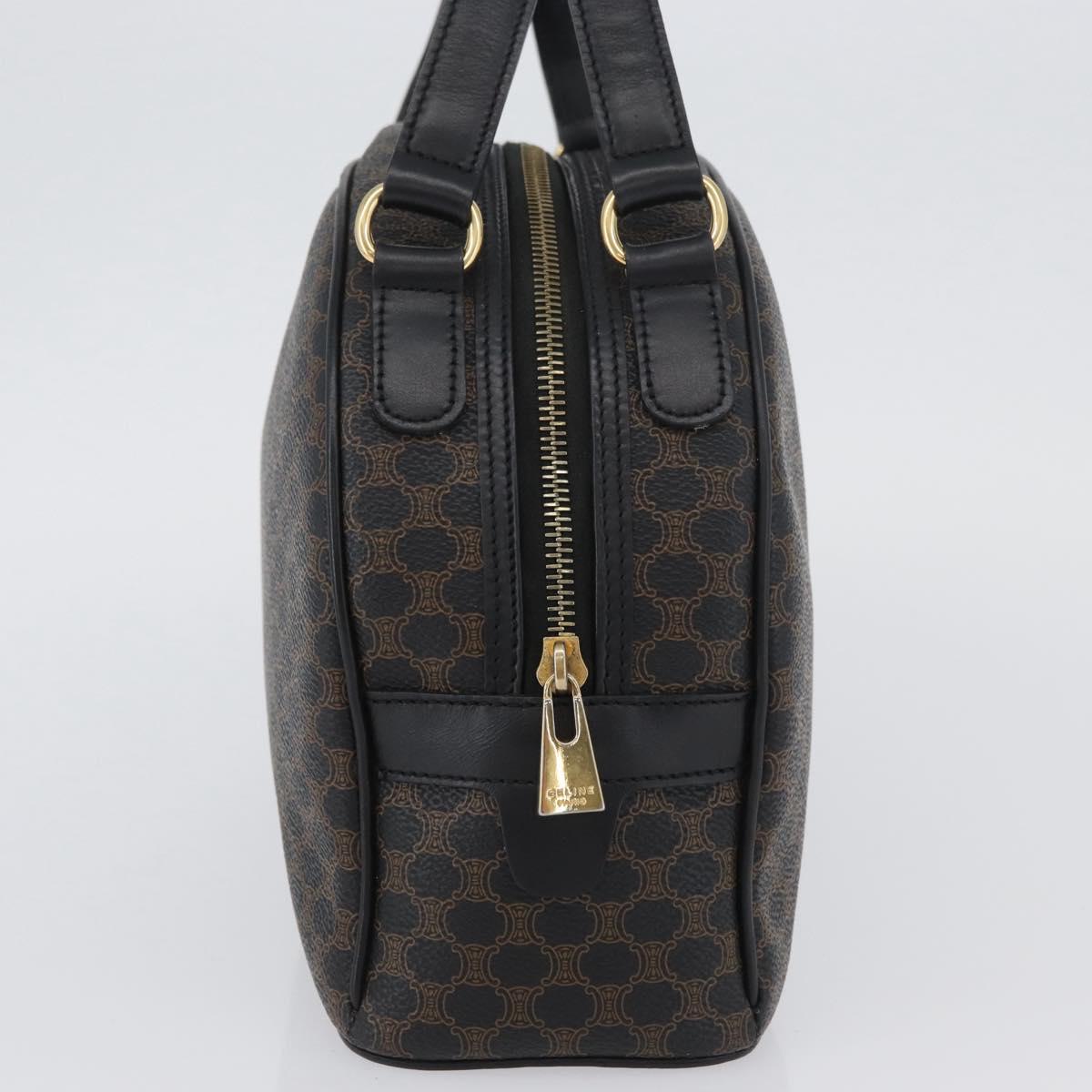 CELINE Macadam Canvas Hand Bag PVC Leather Black Gold Auth SW2171A - Jerrillo image 4