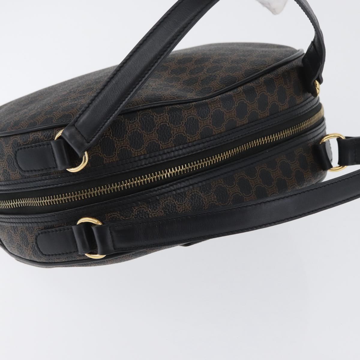 CELINE Macadam Canvas Hand Bag PVC Leather Black Gold Auth SW2171A - Jerrillo image 6