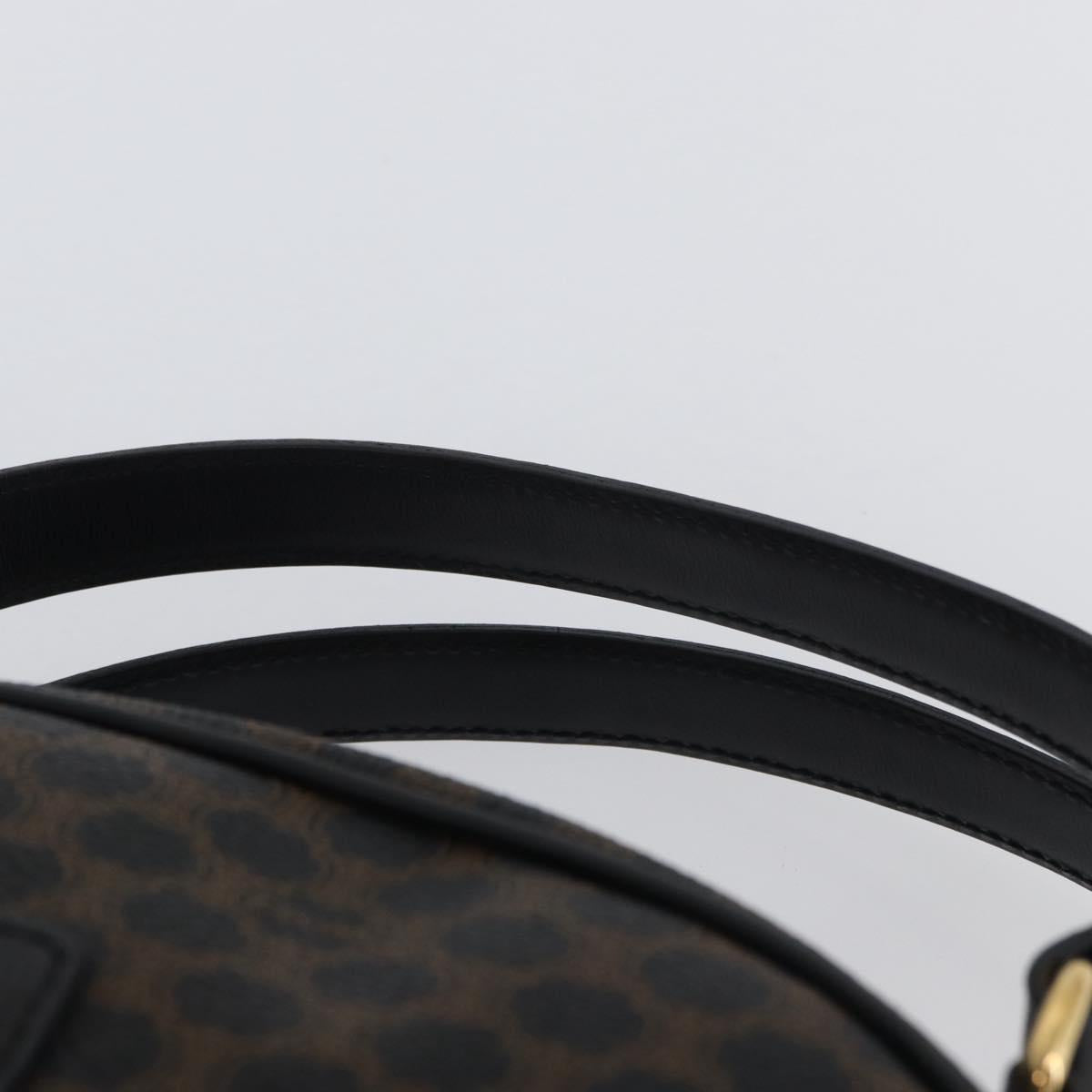 CELINE Macadam Canvas Hand Bag PVC Leather Black Gold Auth SW2171A - Jerrillo image 8