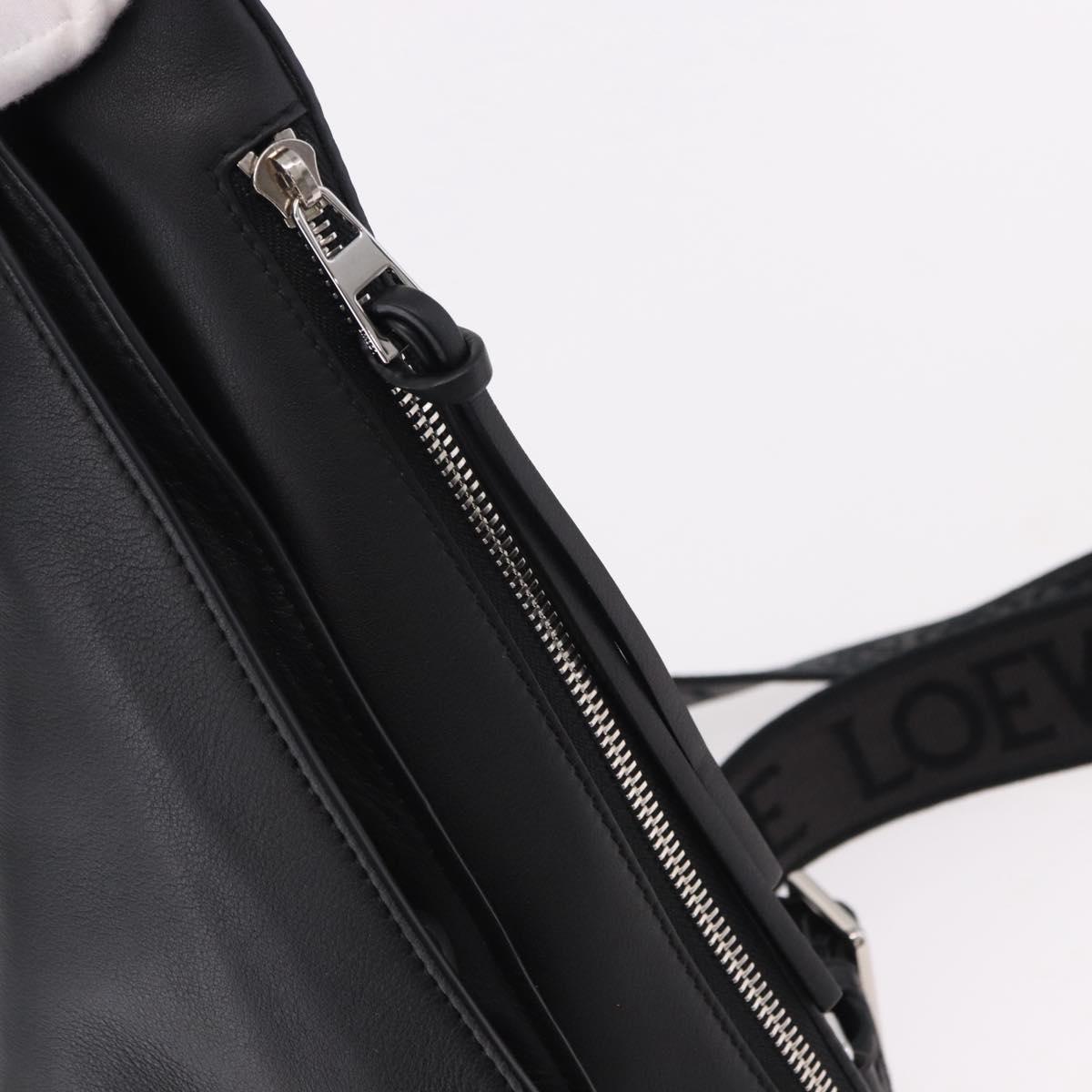 LOEWE Anton Sling Shoulder Bag Leather Black Silver Auth SW2640SM - Jerrillo image 10