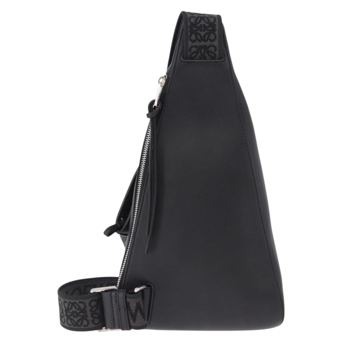 LOEWE Anton Sling Shoulder Bag Leather Black Silver Auth SW2640SM - Jerrillo image 2