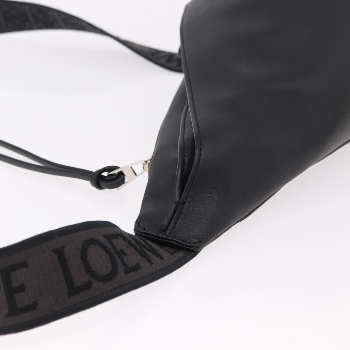 LOEWE Anton Sling Shoulder Bag Leather Black Silver Auth SW2640SM - Jerrillo image 6