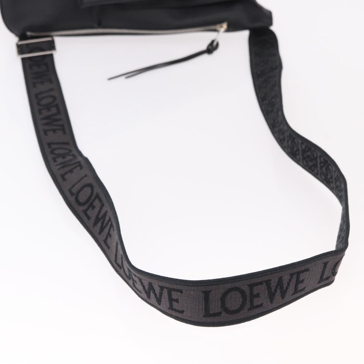 LOEWE Anton Sling Shoulder Bag Leather Black Silver Auth SW2640SM - Jerrillo image 7