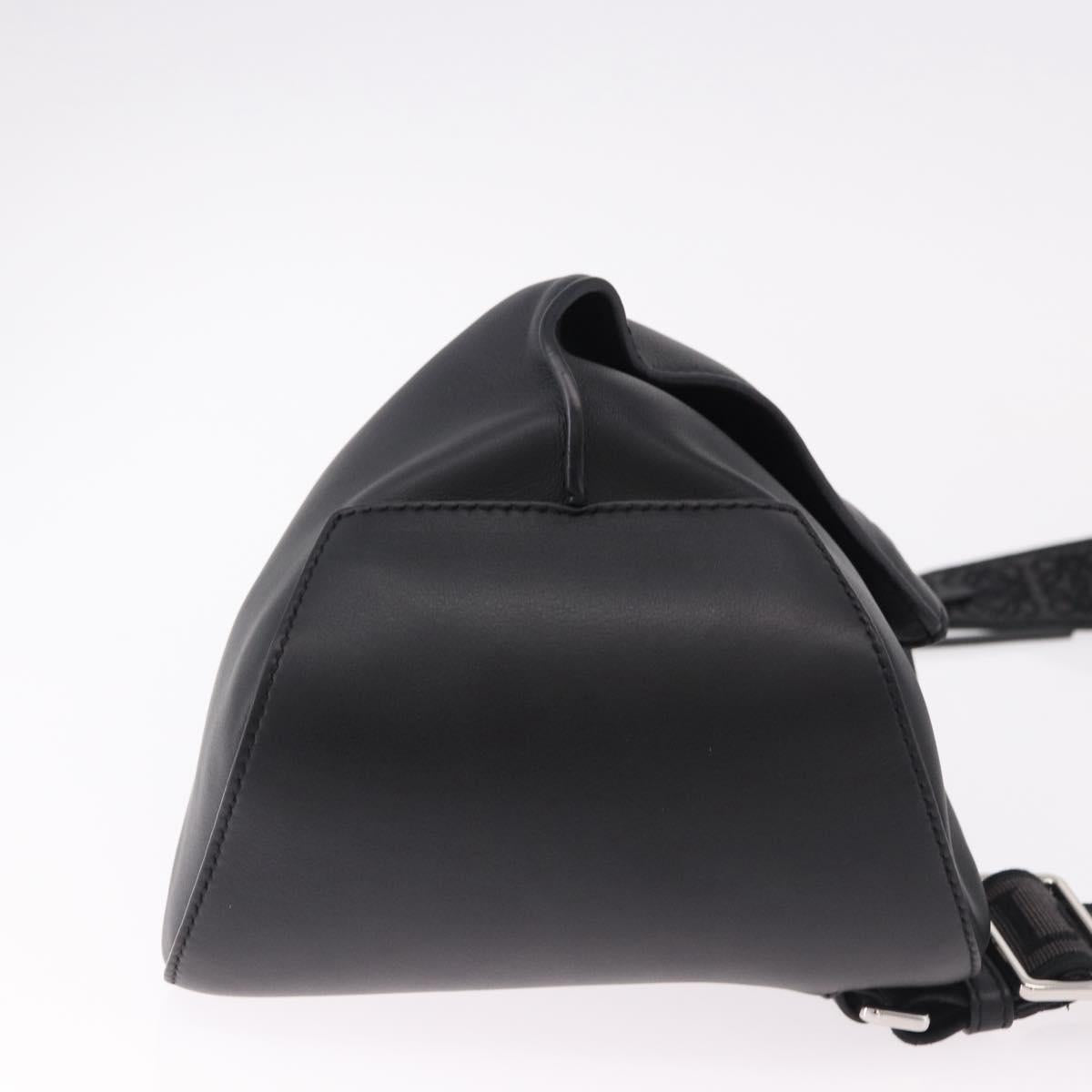 LOEWE Anton Sling Shoulder Bag Leather Black Silver Auth SW2640SM - Jerrillo image 5