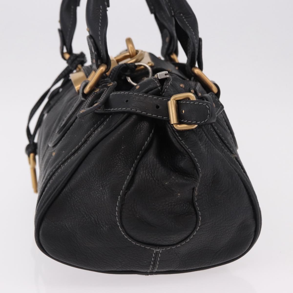 Chloe Paddington Hand Bag Leather Black Gold Auth SW2641M - Jerrillo image 4