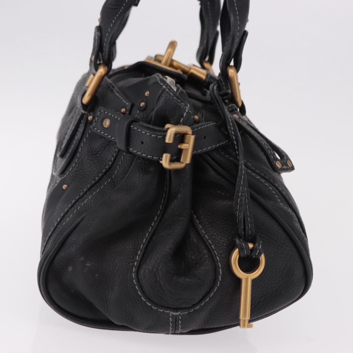 Chloe Paddington Hand Bag Leather Black Gold Auth SW2641M - Jerrillo image 6