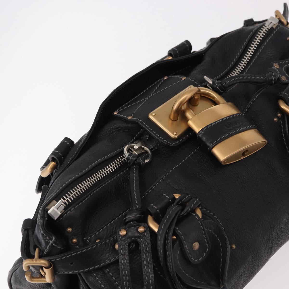 Chloe Paddington Hand Bag Leather Black Gold Auth SW2641M - Jerrillo image 7
