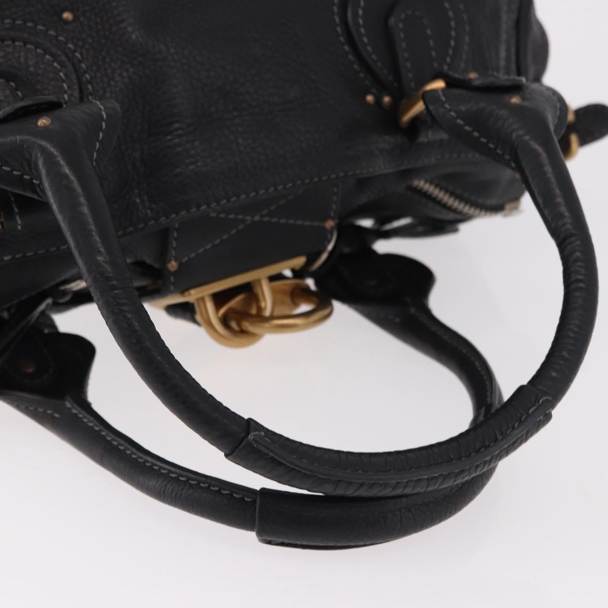 Chloe Paddington Hand Bag Leather Black Gold Auth SW2641M - Jerrillo image 8