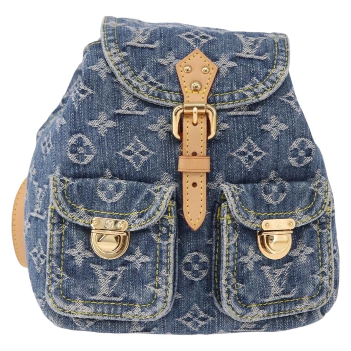 LOUIS VUITTON Monogram Denim Sac A Dos PM Backpack Blue LV Auth SW2648SM - Jerrillo image 2