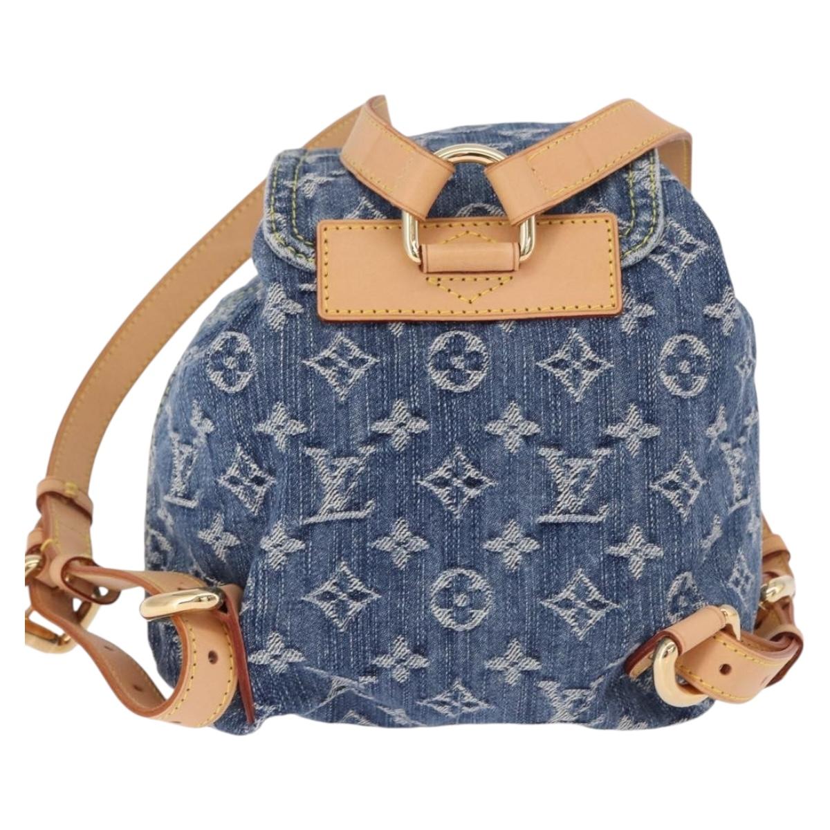 LOUIS VUITTON Monogram Denim Sac A Dos PM Backpack Blue LV Auth SW2648SM - Jerrillo image 3