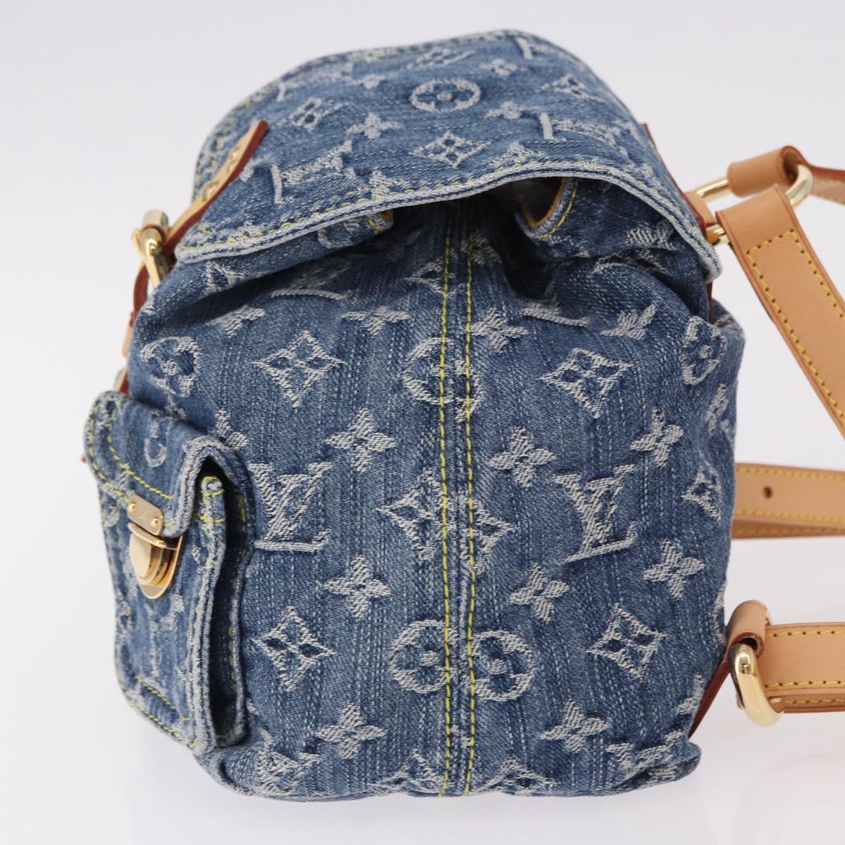 LOUIS VUITTON Monogram Denim Sac A Dos PM Backpack Blue LV Auth SW2648SM - Jerrillo image 4
