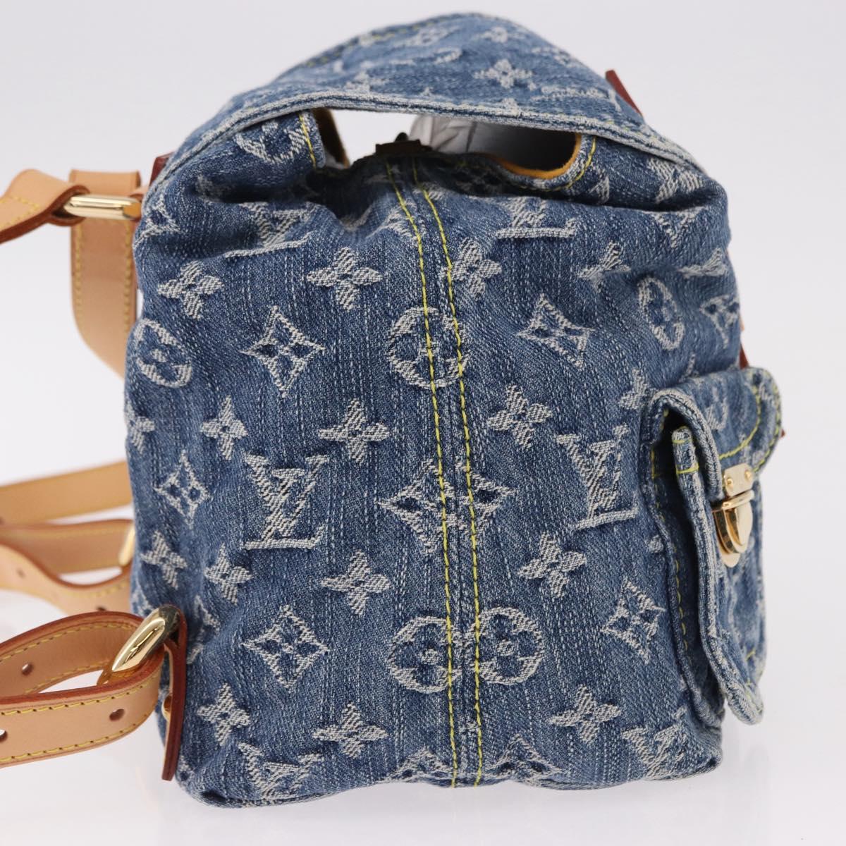 LOUIS VUITTON Monogram Denim Sac A Dos PM Backpack Blue LV Auth SW2648SM - Jerrillo image 5
