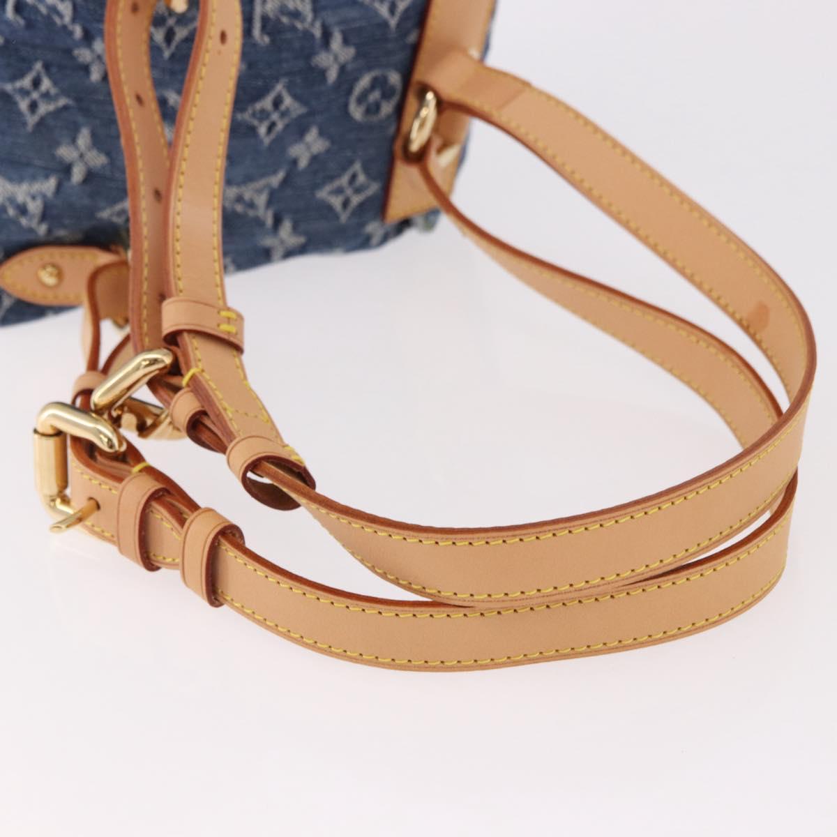 LOUIS VUITTON Monogram Denim Sac A Dos PM Backpack Blue LV Auth SW2648SM - Jerrillo image 9